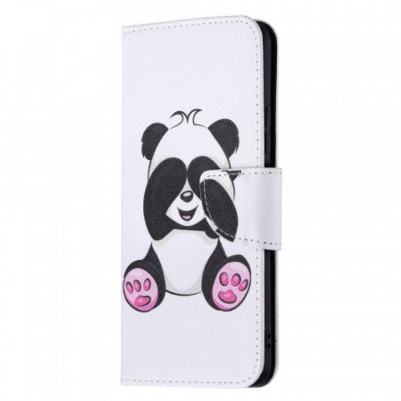 Capa Flip Para Xiaomi Mi 11 Lite 4G / 5G / 5G NE Panda Divertido