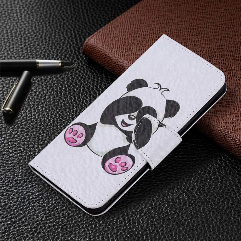 Capa Flip Para Xiaomi Mi 11 Lite 4G / 5G / 5G NE Panda Divertido