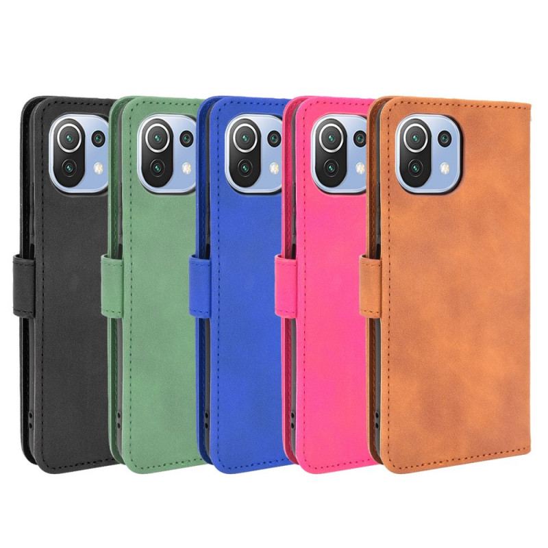 Capa Flip Para Xiaomi Mi 11 Lite 4G / 5G / 5G NE Toque De Pele