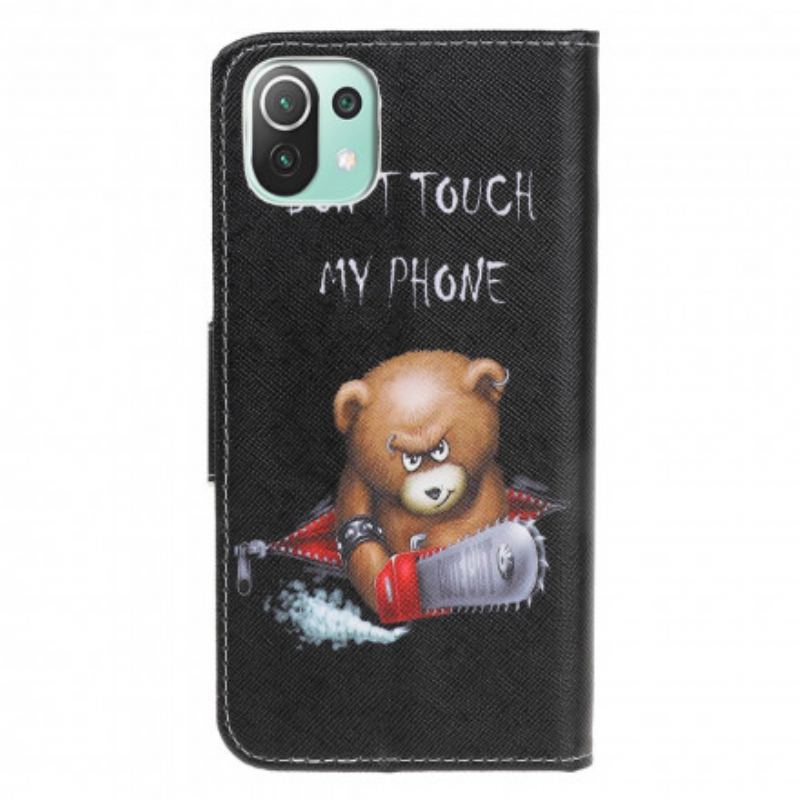 Capa Flip Para Xiaomi Mi 11 Lite 4G / 5G / 5G NE Urso Perigoso