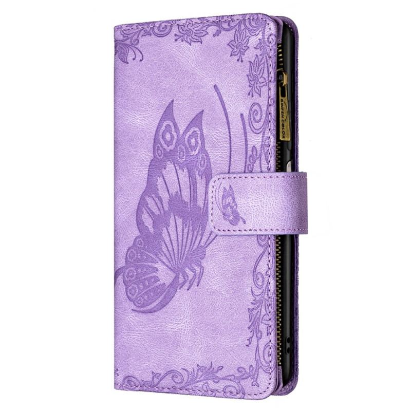 Capa Folio Para Xiaomi Mi 11 Lite 4G / 5G / 5G NE Bolso Com Zíper Barroco Borboleta