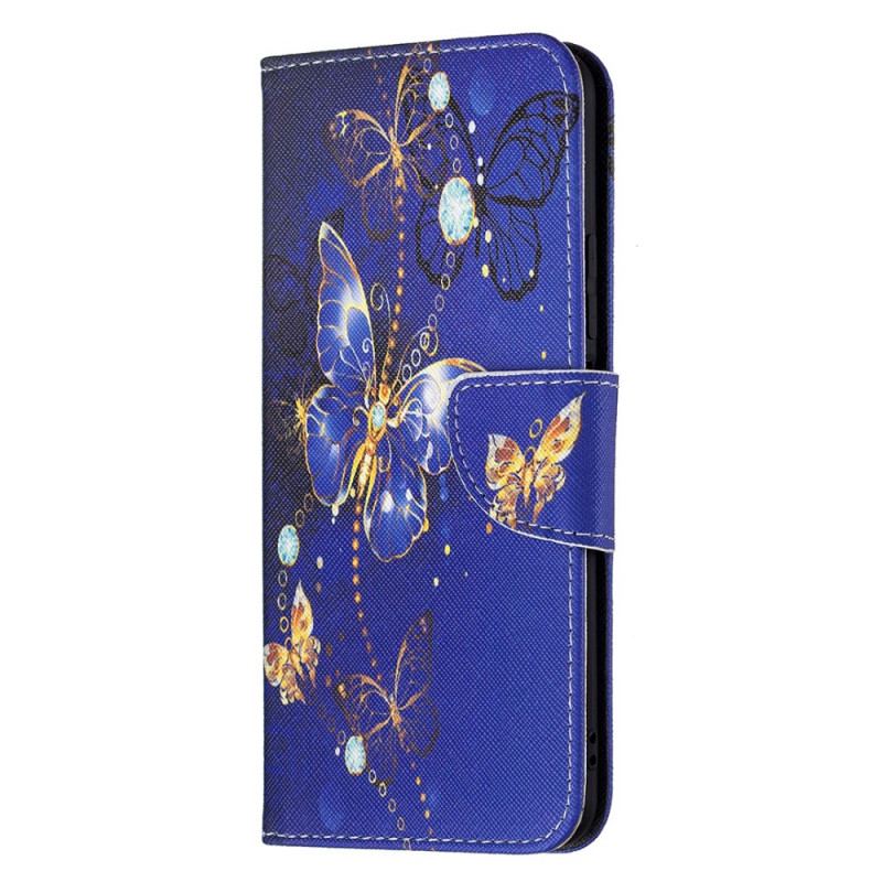 Capa Folio Para Xiaomi Mi 11 Lite 4G / 5G / 5G NE Borboletas Esplêndidas