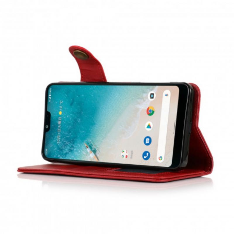 Capa Folio Para Xiaomi Mi 11 Lite 4G / 5G / 5G NE Botão Khazneh