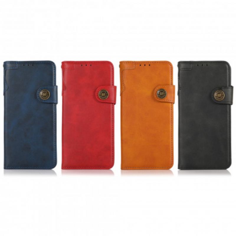 Capa Folio Para Xiaomi Mi 11 Lite 4G / 5G / 5G NE Botão Khazneh