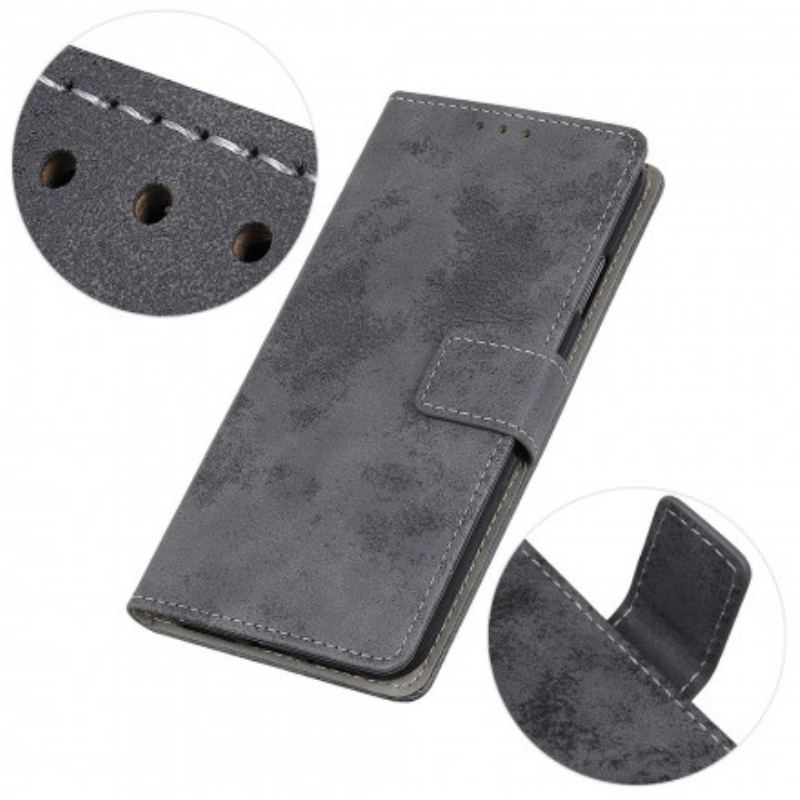 Capa Folio Para Xiaomi Mi 11 Lite 4G / 5G / 5G NE Efeito Couro Vintage