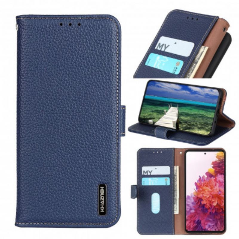 Capa Folio Para Xiaomi Mi 11 Lite 4G / 5G / 5G NE Khazneh Lichia Couro