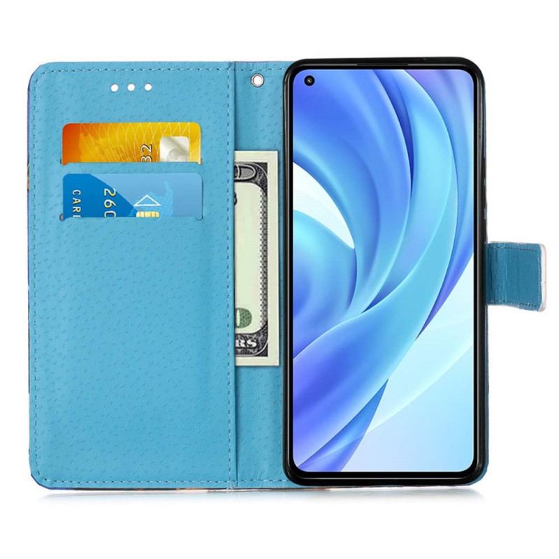 Capa Folio Para Xiaomi Mi 11 Lite 4G / 5G / 5G NE Mandala No Céu