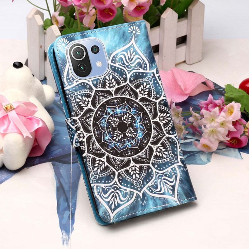 Capa Folio Para Xiaomi Mi 11 Lite 4G / 5G / 5G NE Mandala No Céu