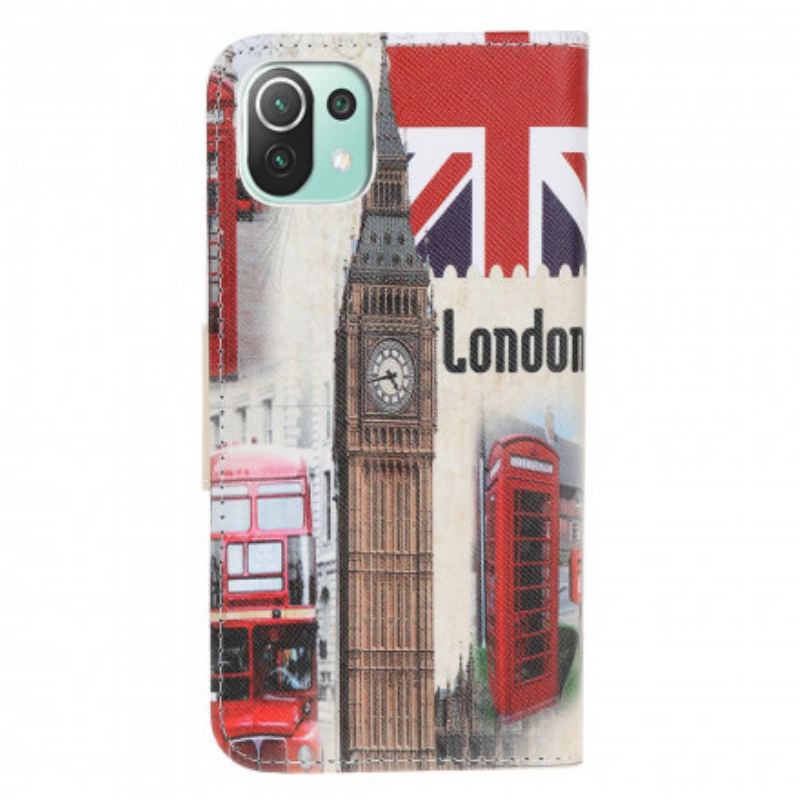 Capa Folio Para Xiaomi Mi 11 Lite 4G / 5G / 5G NE Vida Em Londres