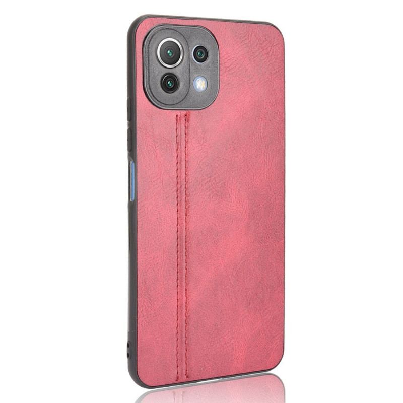 Capa Para Xiaomi Mi 11 Lite 4G / 5G / 5G NE Efeito Couro Couture