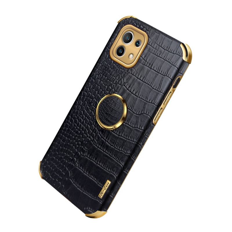 Capa Para Xiaomi Mi 11 Lite 4G / 5G / 5G NE Efeito Pele De Crocodilo