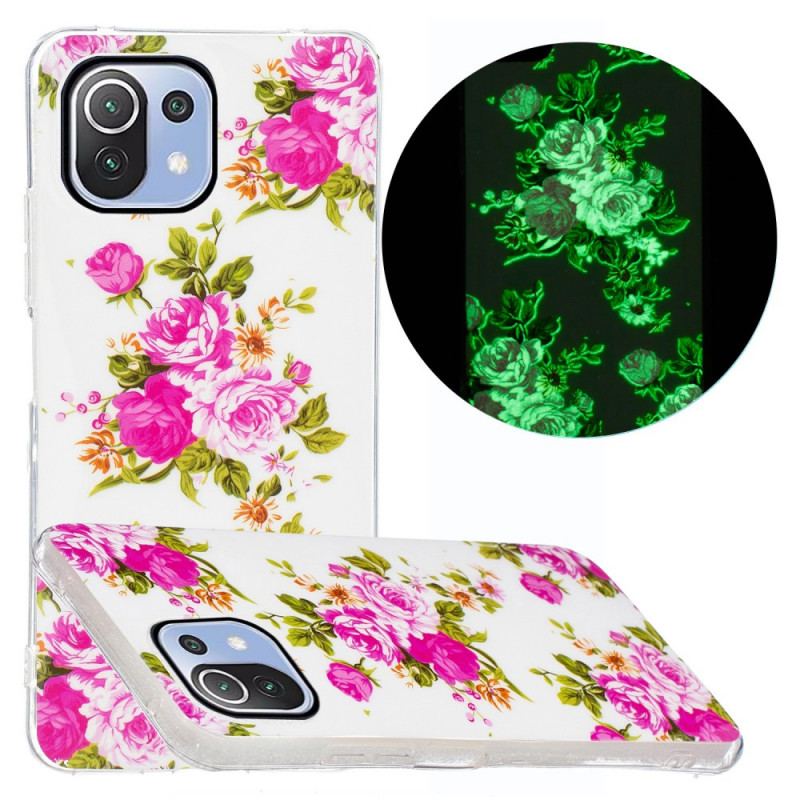 Capa Para Xiaomi Mi 11 Lite 4G / 5G / 5G NE Flores Neon Liberty