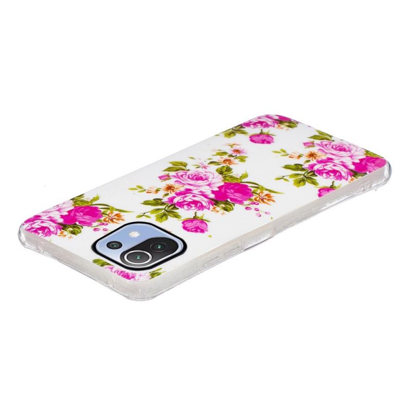 Capa Para Xiaomi Mi 11 Lite 4G / 5G / 5G NE Flores Neon Liberty