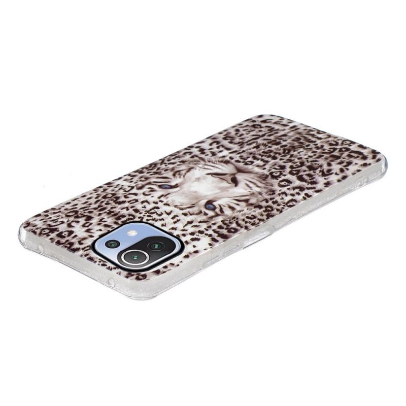 Capa Para Xiaomi Mi 11 Lite 4G / 5G / 5G NE Leopardo Fluorescente