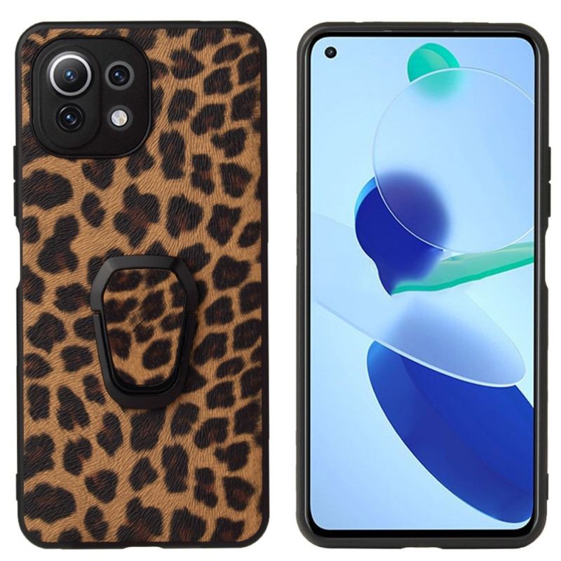 Capa Para Xiaomi Mi 11 Lite 4G / 5G / 5G NE Suporte De Anel Estilo Leopardo