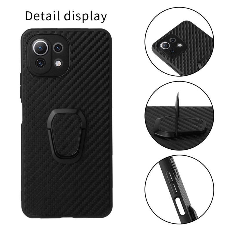 Capa Para Xiaomi Mi 11 Lite 4G / 5G / 5G NE Suporte De Anel Estilo Leopardo