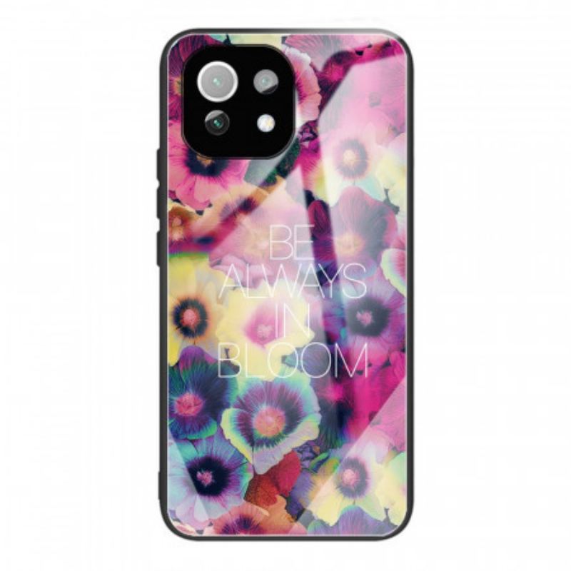 Capa Para Xiaomi Mi 11 Lite 4G / 5G / 5G NE Vidro Temperado Be Always In Bloom