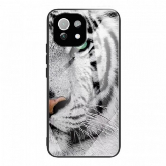 Capa Para Xiaomi Mi 11 Lite 4G / 5G / 5G NE Vidro Temperado Tigre