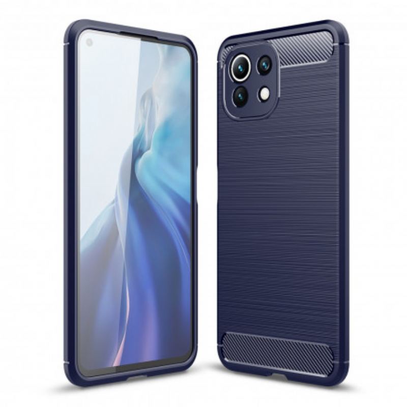 Capa De Celular Para Poco M3 Pro 5G Fibra De Carbono Escovada