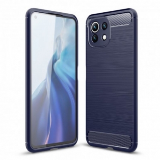 Capa De Celular Para Poco M3 Pro 5G Fibra De Carbono Escovada