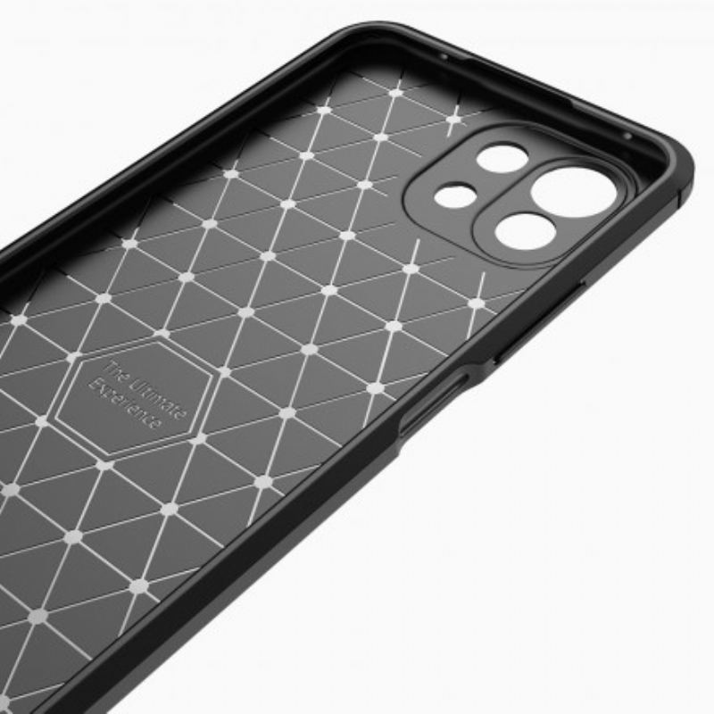 Capa De Celular Para Poco M3 Pro 5G Fibra De Carbono Escovada