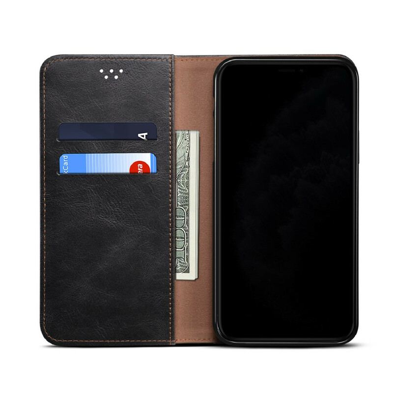 Capa De Celular Para Poco M3 Pro 5G Flip Couro Sintético Encerado