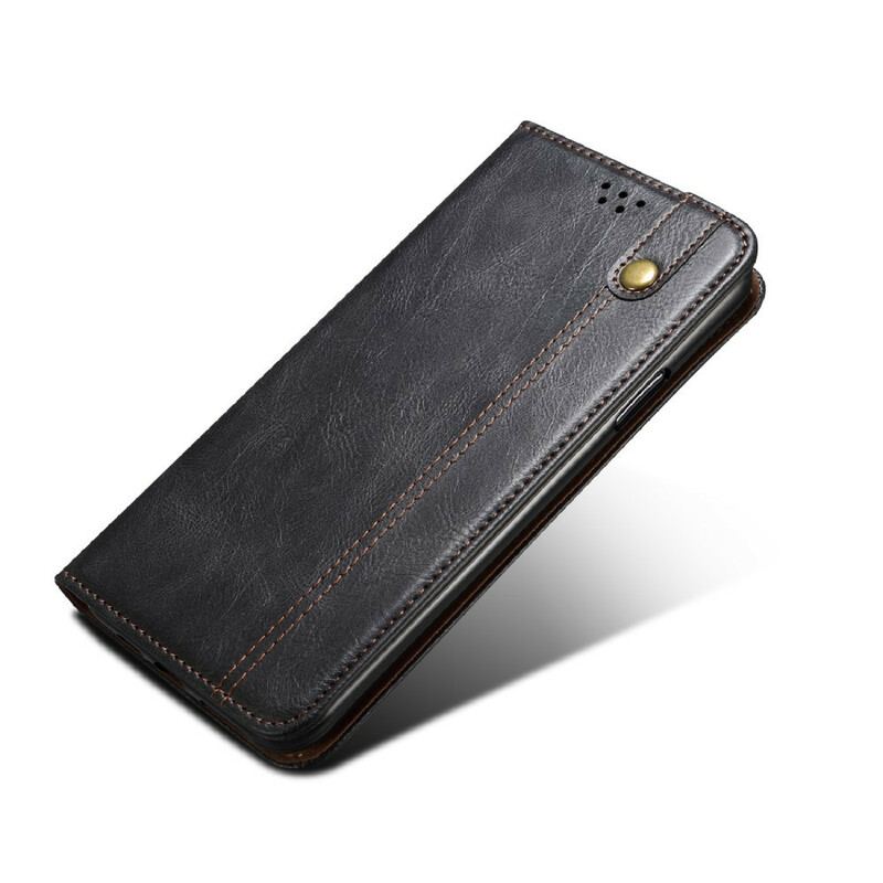 Capa De Celular Para Poco M3 Pro 5G Flip Couro Sintético Encerado