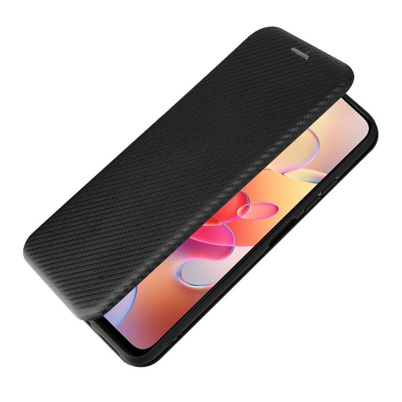 Capa De Celular Para Poco M3 Pro 5G Flip Fibra De Carbono Colorida