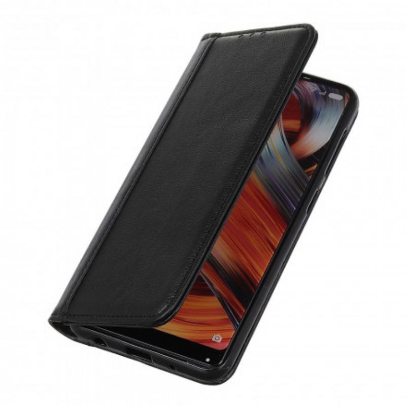 Capa De Celular Para Poco M3 Pro 5G Flip Versão Couro Rachado Lichia