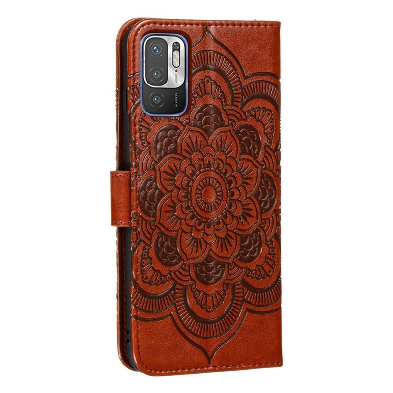 Capa De Couro Para Poco M3 Pro 5G Mandala Completa