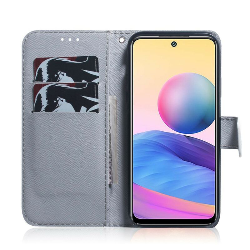 Capa De Couro Para Poco M3 Pro 5G Olhar Canino