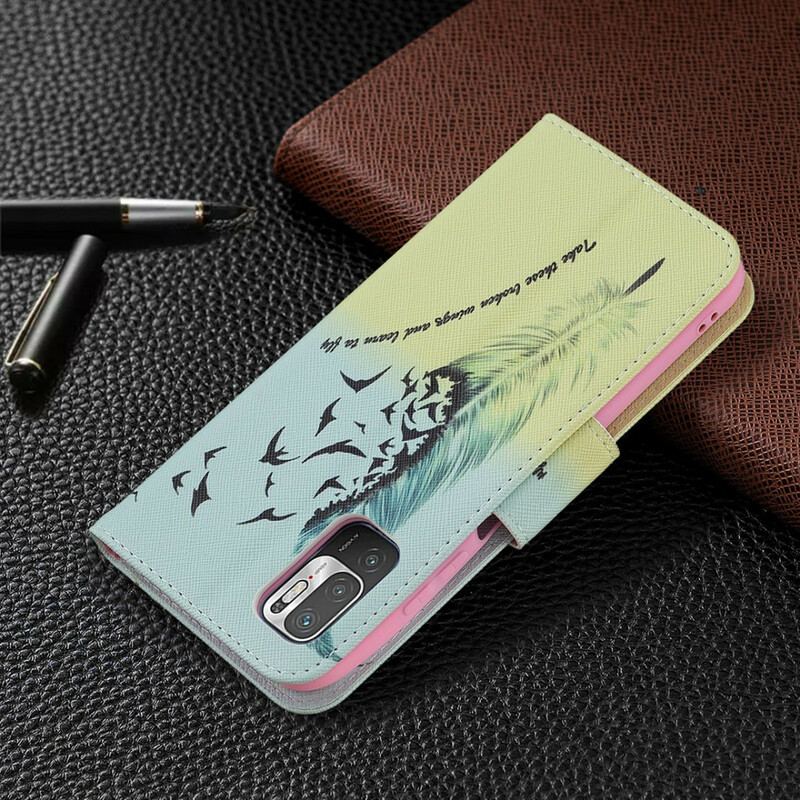 Capa Flip Para Poco M3 Pro 5G Aprender A Voar