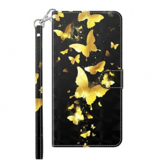 Capa Flip Para Poco M3 Pro 5G Borboletas Amarelas