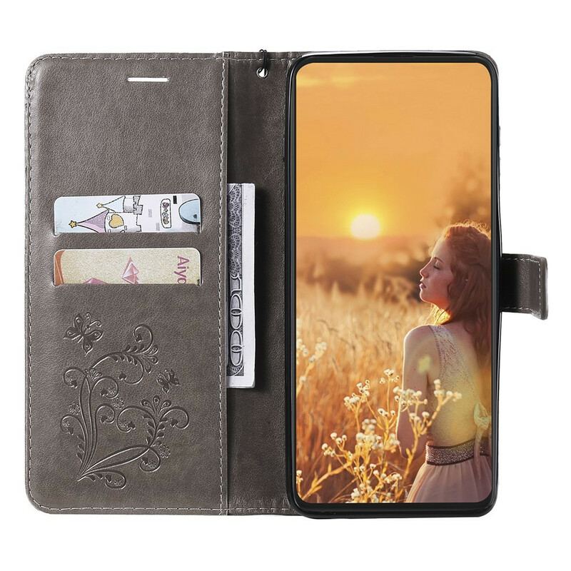 Capa Flip Para Poco M3 Pro 5G Borboletas Gigantes