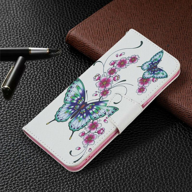 Capa Flip Para Poco M3 Pro 5G Borboletas Maravilhosas