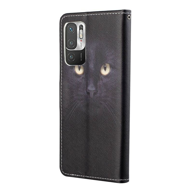 Capa Flip Para Poco M3 Pro 5G De Cordão Leopardo Strappy