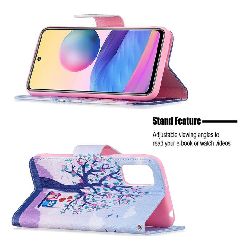 Capa Flip Para Poco M3 Pro 5G Corujas No Balanço