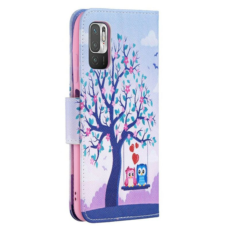 Capa Flip Para Poco M3 Pro 5G Corujas No Balanço