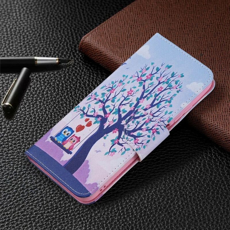 Capa Flip Para Poco M3 Pro 5G Corujas No Balanço