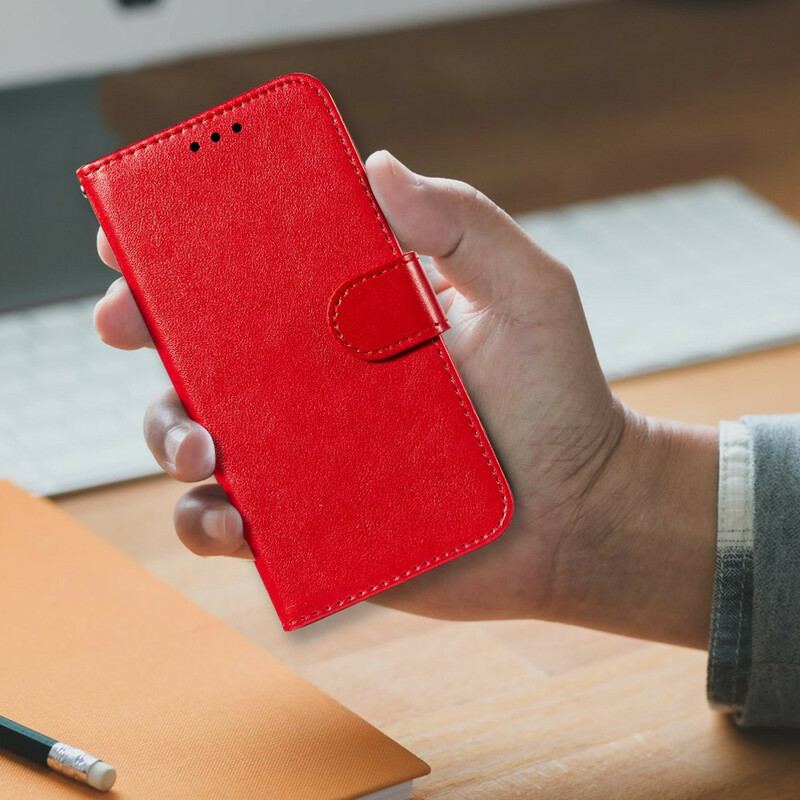 Capa Flip Para Poco M3 Pro 5G Design De Couro Com Alça