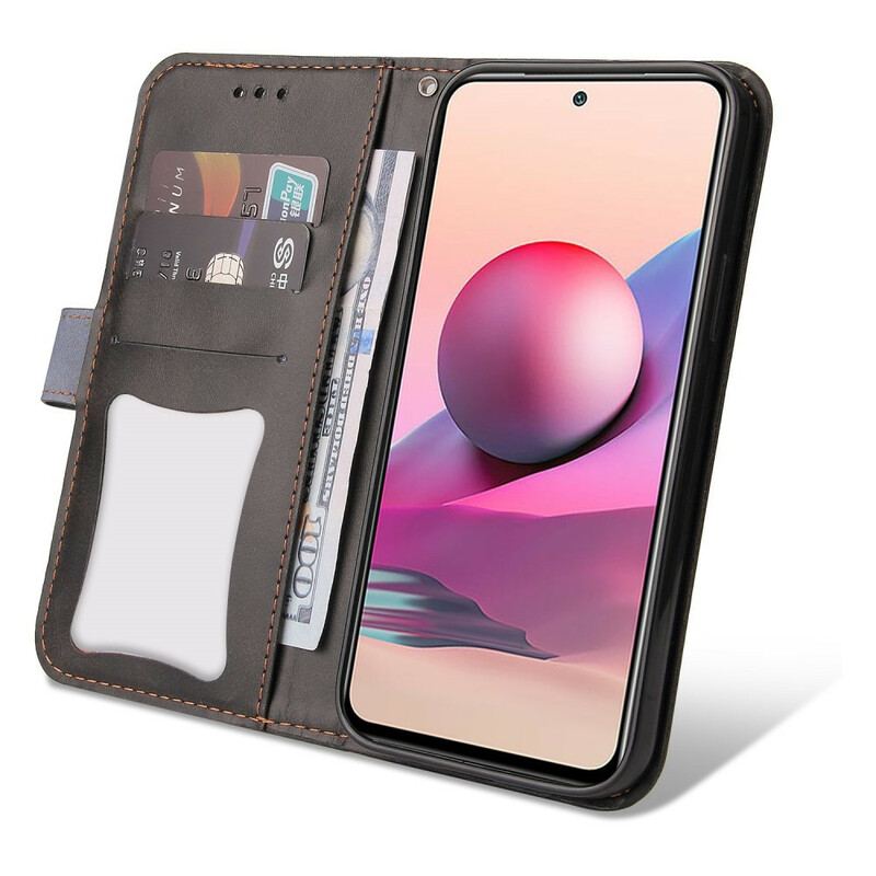 Capa Flip Para Poco M3 Pro 5G Dois Tons