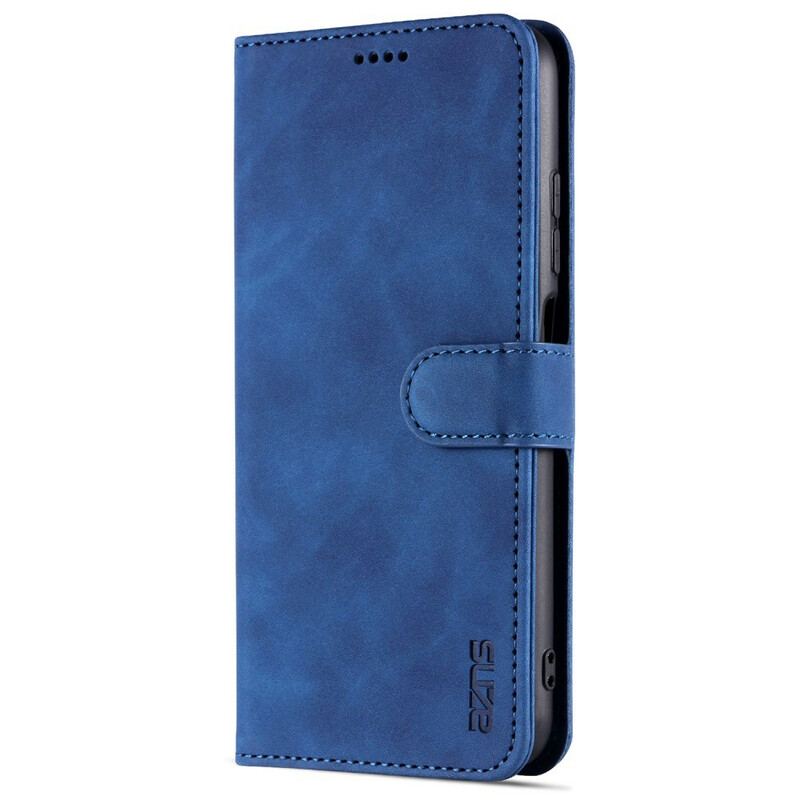 Capa Flip Para Poco M3 Pro 5G Efeito Couro Azns