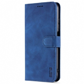 Capa Flip Para Poco M3 Pro 5G Efeito Couro Azns