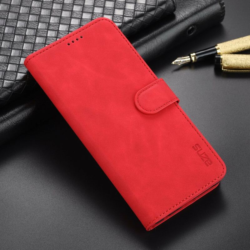 Capa Flip Para Poco M3 Pro 5G Efeito Couro Azns