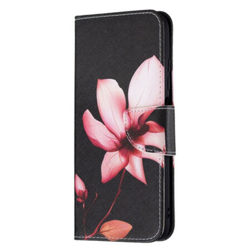 Capa Flip Para Poco M3 Pro 5G Flor Rosa