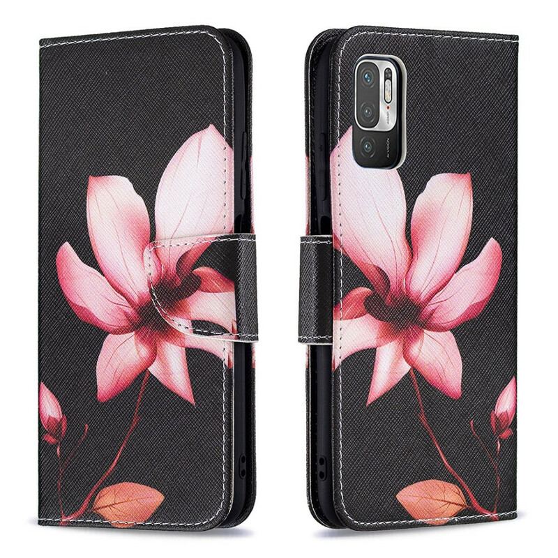 Capa Flip Para Poco M3 Pro 5G Flor Rosa