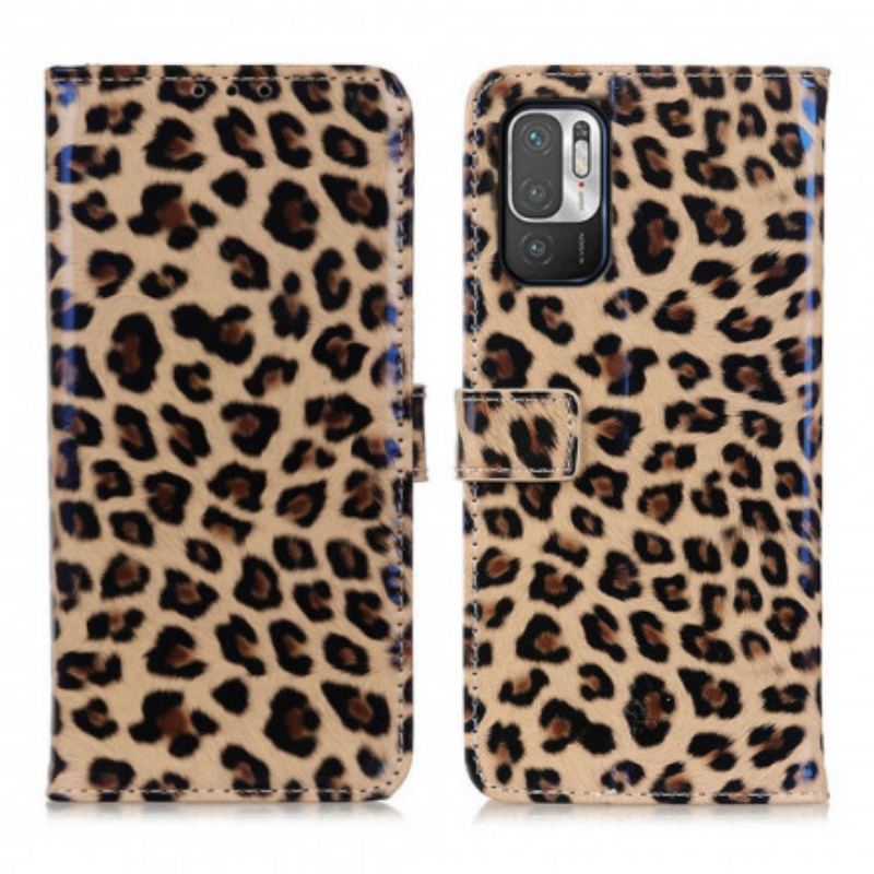 Capa Flip Para Poco M3 Pro 5G Leopardo