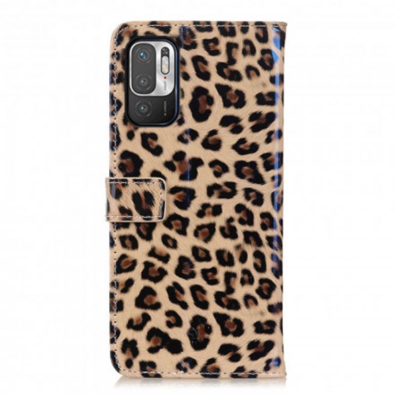 Capa Flip Para Poco M3 Pro 5G Leopardo