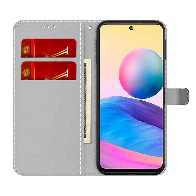 Capa Flip Para Poco M3 Pro 5G Padrão Abstrato