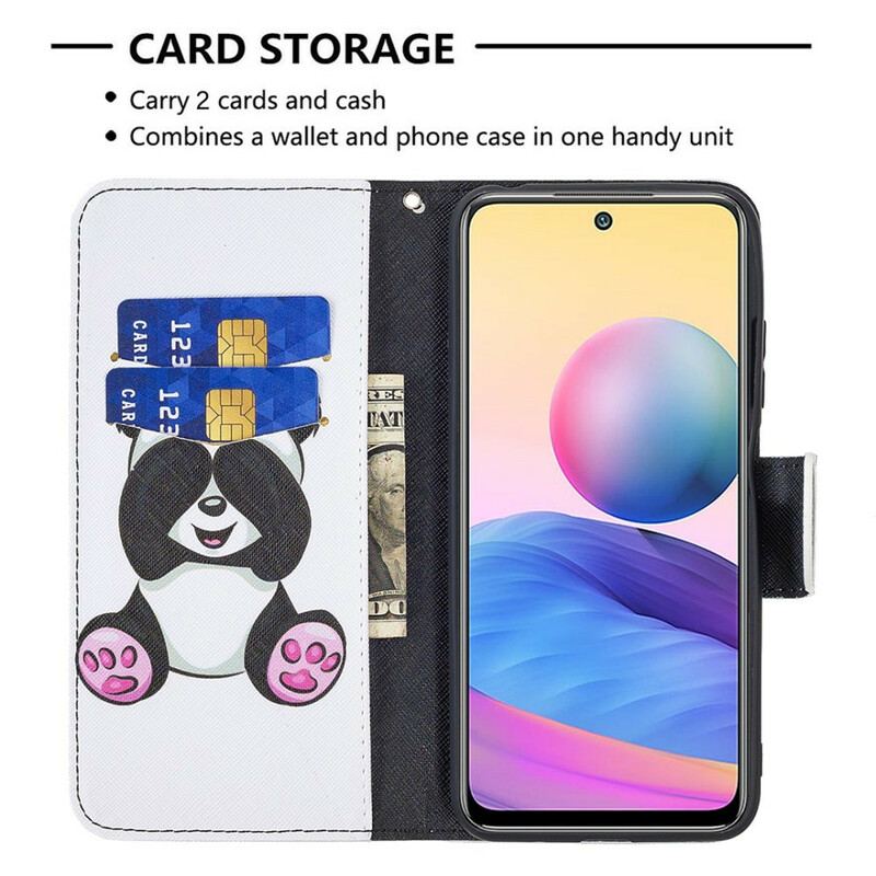 Capa Flip Para Poco M3 Pro 5G Panda Divertido